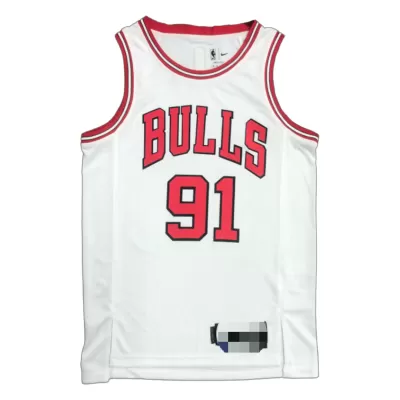 Chicago Bulls Dennis Rodman #91 2021/22 Swingman Jersey White for men - Association Edition - uafactory