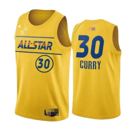 All Star Stephen Curry #30 2021 Swingman Jersey Yellow for men - uafactory