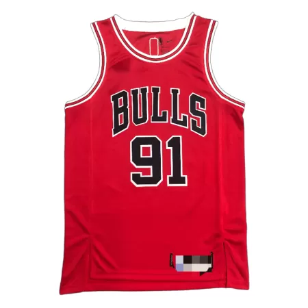 Chicago Bulls Dennis Rodman #91 2021 Swingman Jersey Red for men - Association Edition - uafactory