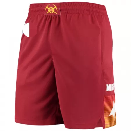 Men's Denver Nuggets Red Basketball Shorts 2020/21 - City Edition - uafactory