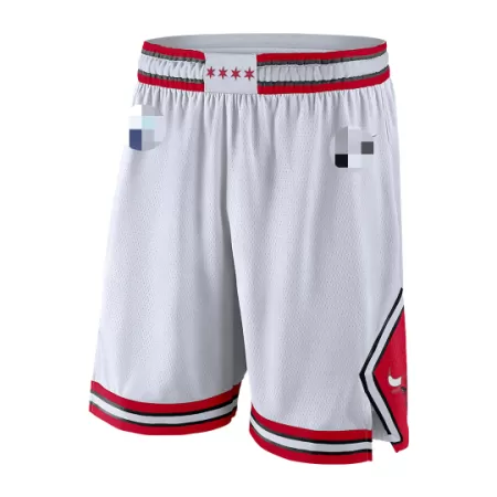 Men's Chicago Bulls White Basketball Shorts - Association Edition - uafactory