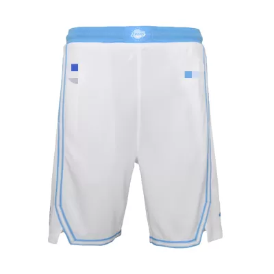 Men's Los Angeles Lakers White Basketball Shorts 2020/21 - City Edition - uafactory