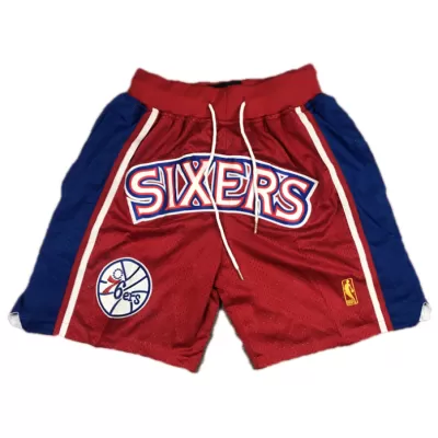 Men's Philadelphia 76ers Red Basketball Shorts - uafactory