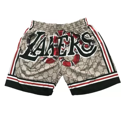 Men's Los Angeles Lakers Gray Basketball Shorts - uafactory