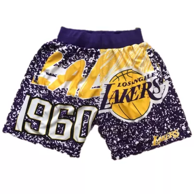 Men's Los Angeles Lakers Purple Basketball Shorts - uafactory