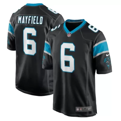 Men Carolina Panthers Baker Mayfield #6 Black Game Jersey - uafactory