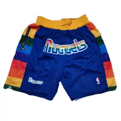 Men's Denver Nuggets Blue Basketball Shorts - uafactory