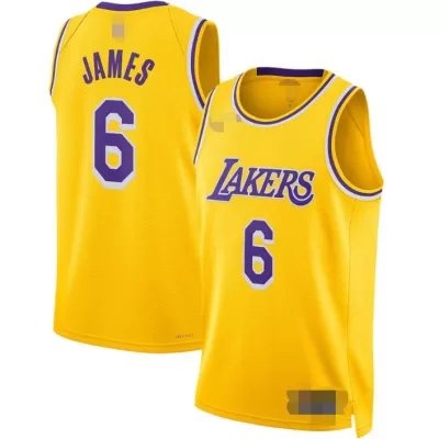 Los Angeles Lakers LeBron James #6 2022/23 Swingman Jersey Gold for men - Association Edition - uafactory