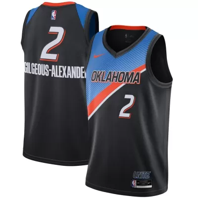 Oklahoma City Thunder Shai Gilgeous-Alexander #2 20/21 Swingman Jersey Black for men - City Edition - uafactory