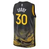 Men's Golden State Warriors Stephen Curry #30 Black Retro Jersey 2022/23 - City Edition - uafactory