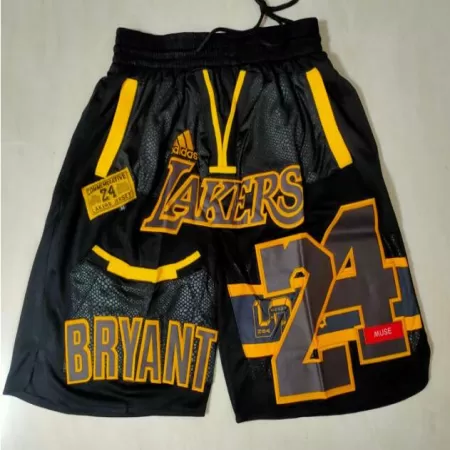 Men's Los Angeles Lakers Black Basketball Shorts - uafactory