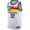 Minnesota Timberwolves Towns #32 2022/23 Swingman Jersey White for men - City Edition - uafactory