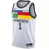 Minnesota Timberwolves Anthony Edwards #1 2022/23 Swingman Jersey White for men - City Edition - uafactory