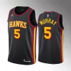 Atlanta Hawks Dejounte Murray #5 2022/23 Swingman Jersey Black for men - Statement Edition - uafactory