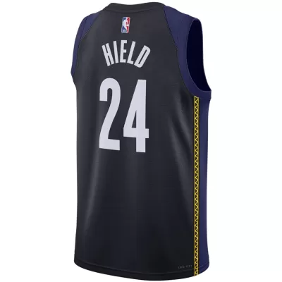 Indiana Pacers Hield #24 Swingman Jersey Navy for men - City Edition - uafactory