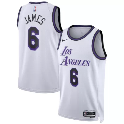 Los Angeles Lakers LeBron James #6 2022/23 Swingman Jersey White for men - City Edition - uafactory