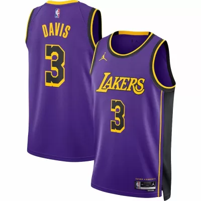 Los Angeles Lakers Anthony Davis #3 22/23 Swingman Jersey Purple for men - Statement Edition - uafactory