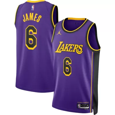 Los Angeles Lakers LeBron James #6 2022/23 Swingman Jersey Purple for men - Statement Edition - uafactory