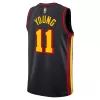 Atlanta Hawks Trae Young #11 2022/23 Swingman Jersey Black for men - Statement Edition - uafactory