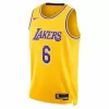 Los Angeles Lakers LeBron James #6 2022/23 Swingman Jersey Gold for men - Association Edition - uafactory