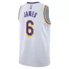 Los Angeles Lakers LeBron James #6 2022/23 Swingman Jersey White for men - Association Edition - uafactory