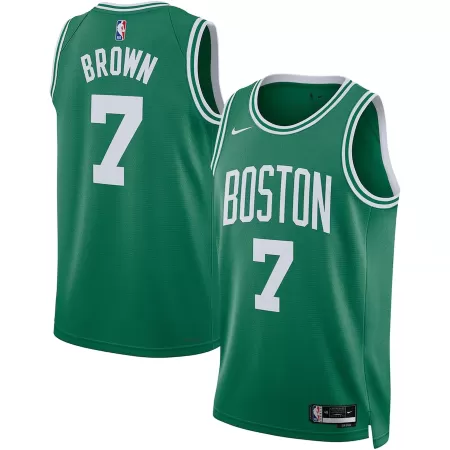 Boston Celtics Jaylen Brown #7 2022/23 Swingman Jersey Green for men - Association Edition - uafactory