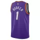 Phoenix Suns Devin Booker #1 22/23 Swingman Jersey Purple for men - Classic Edition - uafactory