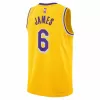 Los Angeles Lakers LeBron James #6 2022/23 Swingman Jersey Gold for men - Association Edition - uafactory