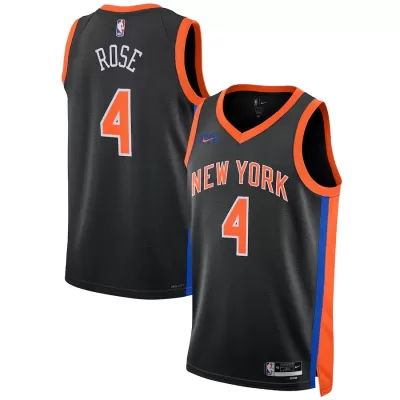 New York Knicks Derrick Rose #4 22/23 Swingman Jersey Black for men - City Edition - uafactory