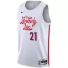 Philadelphia 76ers Joel Embiid #21 22/23 Swingman Jersey White for men - City Edition - uafactory