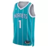 Charlotte Hornets LaMelo Ball #1 2022/23 Swingman Jersey Green for men - Association Edition - uafactory