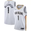 New Orleans Pelicans Zion Williamson #1 22/23 Swingman Jersey White for men - Association Edition - uafactory