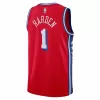 Philadelphia 76ers James Harden #1 22/23 Swingman Jersey Red for men - Statement Edition - uafactory