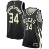 Milwaukee Bucks Bucks Antetokounmpo #34 2022/23 Swingman Jersey Black for men - Statement Edition - uafactory