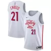 Philadelphia 76ers Joel Embiid #21 22/23 Swingman Jersey White for men - City Edition - uafactory