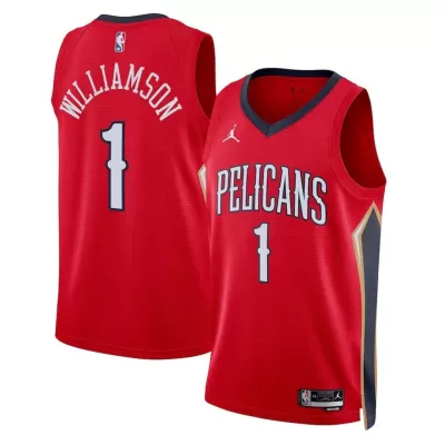 New Orleans Pelicans Zion Williamson #1 22/23 Swingman Jersey Red for men - uafactory