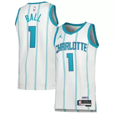 Charlotte Hornets Ball #1 2022/23 Swingman Jersey White for men - Association Edition - uafactory