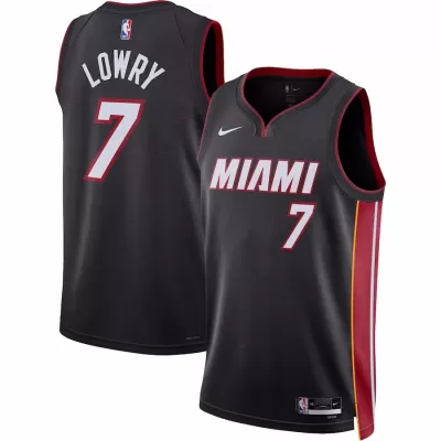 Miami Heat Kyle Lowry #7 22/23 Swingman Jersey Black for men - Association Edition - uafactory