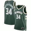 Milwaukee Bucks Bucks Antetokounmpo #34 2022/23 Swingman Jersey Green for men - Association Edition - uafactory