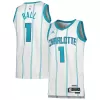 Charlotte Hornets Ball #1 2022/23 Swingman Jersey White for men - Association Edition - uafactory