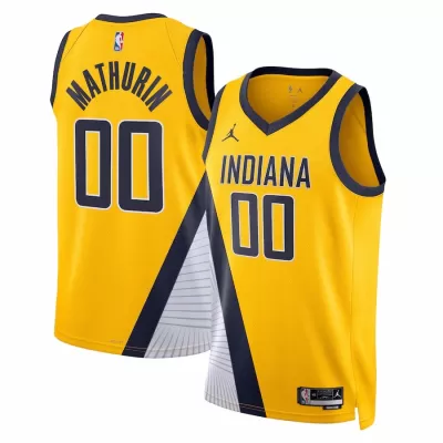 Indiana Pacers Bennedict Mathurin #00 2022/23 Swingman Jersey Yellow for men - Statement Edition - uafactory