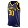 Men's Golden State Warriors Stephen Curry #30 Blue Retro Jersey 2022/23 - Statement Edition - uafactory