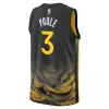 Men's Golden State Warriors Jordan Poole #3 Black Retro Jersey 22/23 - City Edition - uafactory