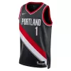 Portland Trail Blazers Anfernee Simons #1 22/23 Swingman Jersey Black for men - Association Edition - uafactory