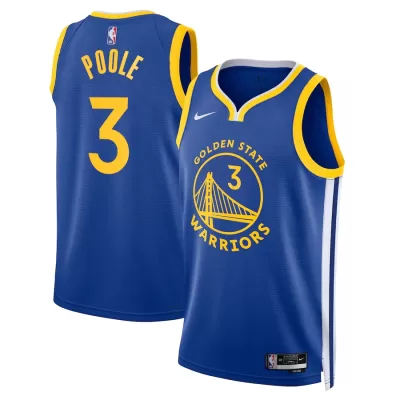 Men's Golden State Warriors Jordan Poole #3 Royal Retro Jersey 2022/23 - Icon Edition - uafactory