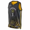 Men's Golden State Warriors Jordan Poole #3 Black Retro Jersey 22/23 - City Edition - uafactory