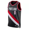 Damian Lillard #0 2022/23 Swingman Jersey Black for men - Association Edition - uafactory