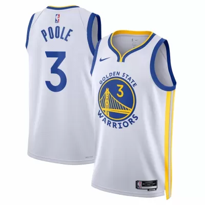 Men's Golden State Warriors Jordan Poole #3 White Retro Jersey 22/23 - uafactory