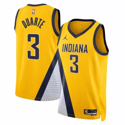 Indiana Pacers Chris Duarte #3 2022/23 Swingman Jersey Yellow for men - Statement Edition - uafactory