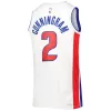 Detroit Pistons Cade Cunningham #2 2022/23 Swingman Jersey White for men - Association Edition - uafactory